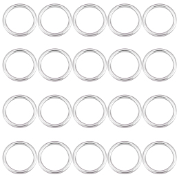 Unicraftale 20Pcs 304 Stainless Steel Jump Rings, Round Ring, Stainless Steel Color, 9 Gauge, 26x3mm, Inner Diameter: 20mm