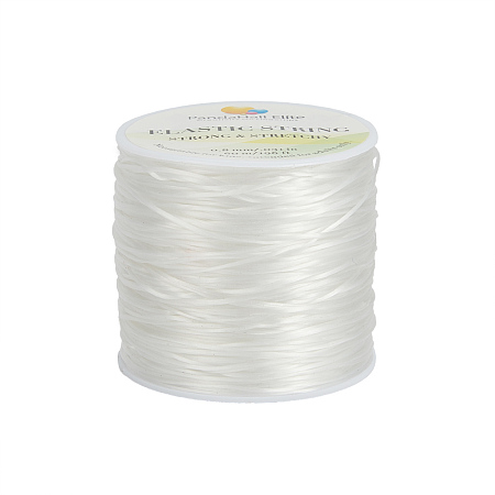PandaHall Elite Diameter 0.8mm Clear Elastic Crystal String Cord Polyester Stretch Thread for Jewelry Making Bracelet Beading Thread