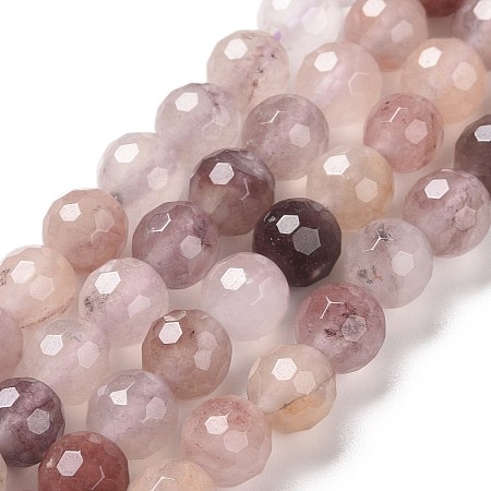 Natural Quartz Beads Strands, Faceted(128 Facets), Round, 6mm, Hole: 1mm, about 61pcs/strand, 14.96''(38cm)