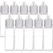 BENECREAT 20pcs 50ml/1.7 Ounce PET Plastic Thin Tip Dropper Bottle, Clear Squeeze Bottle Dispense Bottle for Liquids DIY Craft