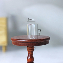 Honeyhandy Drinking Glass Cup Miniature Ornaments, Micro Landscape Garden Dollhouse Accessories, Pretending Prop Decorations, Column, Clear, 9x17mm