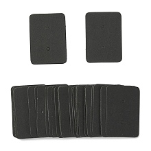 Honeyhandy Paper Jewelry Earring Display Cards, Rectangle, Black, 35x25x0.5mm