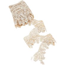 Arricraft 5 Yards Lace Trim, 3.15 Inch Wide Sewing Lace Ribbon Edging Trimmings Sequin Lace, Craft Lace Edge for Bridal Wedding Party Decor and Dresses Clothes Decor(Wheat)