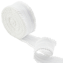 Arricraft Trim Elastic Band, 2" Wide Frilly Elastic Ribbon White Lacework Elastic Gripper Band for Webbing Garment Sewing Accessories DIY Ear Band Loop, 5.4 Yards