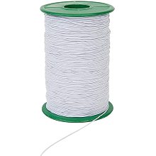 PandaHall Elite 380yards White Elastic Cord Stretch String, 0.6mm Elastic String Stretchy Bracelet String for Crafts, Hair Ties and Home Uses Bracelets Jewelry Crafts Making, Beading and Sewing