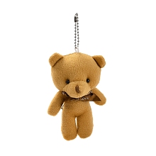 Honeyhandy PP Cotton Mini Animal Plush Toys Bear Pendant Decoration, with Ball Chain, Dark Goldenrod, 150mm