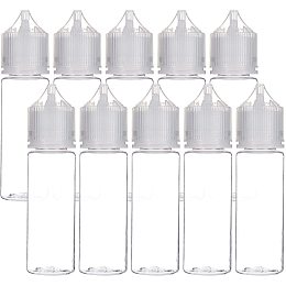 BENECREAT 20pcs 50ml/1.7 Ounce PET Plastic Thin Tip Dropper Bottle, Clear Squeeze Bottle Dispense Bottle for Liquids DIY Craft