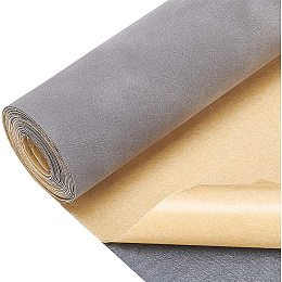 BENECREAT 12x53 Inch Gray Self-adhesive Synthetic Leather Frosted PU Leather Repair Patch for Sofa Couch Car Seating Furniture, 1mm Thick