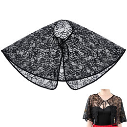 CRASPIRE Lace Wedding Shawl Wrap Black Women Evening Cape Bridal Shoulder Covers for Dress Prom Party Costume Weddings Bridal Bridesmaids