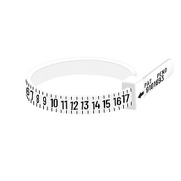 Honeyhandy Plastic US Ring Sizer Measuring Tool, Finger Measuring Belt, White, 11.5cm