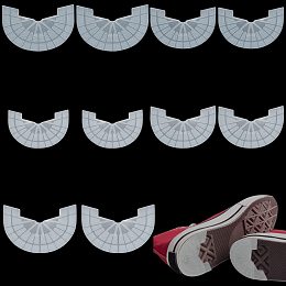 PandaHall Elite 5 Pairs Shoes Heel Protector, 5 Sizes White Non-Skid Rubber Shoes Pad Grip Self-Adhesive Sole Drag Pad Repair Plates Noise Reduction Shoe Grips for Men and Women Sneakers Slippers