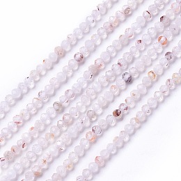 Natural Quartz Crystal Beads Strands, Faceted, Round, 2~2.5mm, Hole: 0.5mm, about 182pcs/strand, 15.35 inch(39cm)