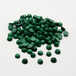 Honeyhandy Dome Natural Malachite Cabochons, 4x2.5mm