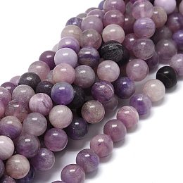 Honeyhandy Grade AB Natural Fluorite Beads Strands, Round, 8~8.5mm, Hole: 1mm, about 46~49pcs/strand, 15.55 inch(39.5cm)