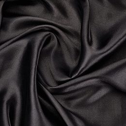 BENECREAT 5yards Silky Shiny Satin, 60inch Wide Black Satin Fabric, Poly Silk Silky Satin Fabric for Arts and Crafts, DIY, Sewing Decoration