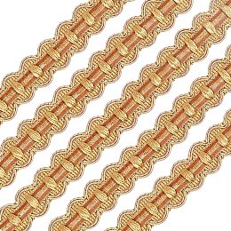 FINGERINSPIRE Gold Braid Trim 7/8 X 12.5 Yards Polyester Ribbon Lace Trimmings for Curtain DIY Crafts Sewing Home Decoration