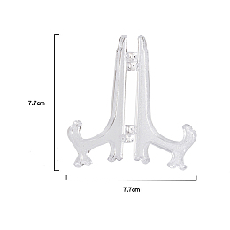 Honeyhandy Acrylic Badge Display Stands, Easels Holder for Coin, Challenge Medals Display, Clear, 7x7cm, Fit For 100~130mm Badge