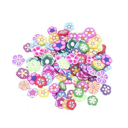 ARRICRAFT 2000pcs Flower Shape Handmade Polymer Clay Slices Without Hole for Nail Art Decoration Slime DIY Crafts, Colorful