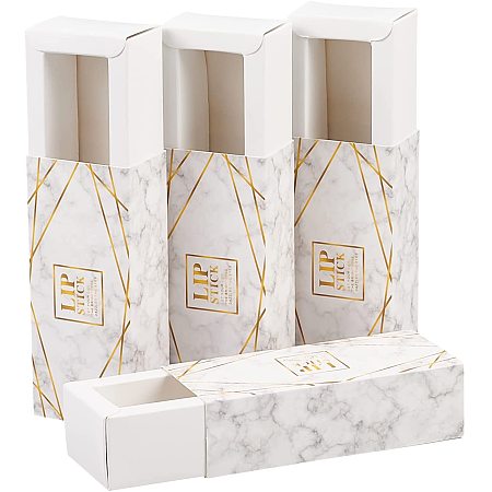 BENECREAT 20 Pack White Lipstick Packaging Boxes Lip Gloss Boxes Essential Oil Bottle Packaging Boxes 3.5x1x1 inch for DIY Lipstick, Beauty Accessories and Cosmetics