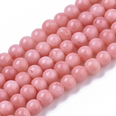 ARRICRAFT Sea Bamboo Coral(Imitation Coral) Beads Strands, Dyed, Round, Pink, 3.5mm, Hole: 0.7mm, about 128~138pcs/Strand, 15.59 inches~16.06 inches