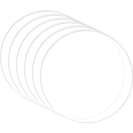 BENECREAT 10PCS 4 Inch Clear Acrylic Sheet Round Circle Dis Acrylic Sheet for Decoration, Office Sign, Coasters and Other DIY Project