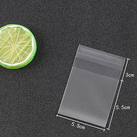 Honeyhandy OPP Cellophane Packaging Bags, Frosted, for Bake Packaging, Rectangle, Clear, 8.5x5.5cm, Unilateral Thickness: 0.05mm, Inner Measure: 5.5x5.5cm, about 95~100pcs/bag