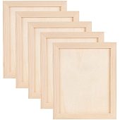 OLYCRAFT 6pcs Wood Painting Canvas Panels Rectangle Unfinished Wood Cradled Painting  Panel Boards for Painting, Clay Crafting, Arts & Crafts 