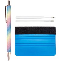GORGECRAFT 4PCS Precision Pin Pen Set Craft Vinyl Weeding Tools Retractable Air Pin Pen Wrap Installation Kit with 2 Refills for Bubble Removal on The Film