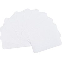 PH PandaHall 30 Sheets Fabric Iron on Patches 4.9x3.7 White Label Cotton Repair Appliques Sew On Cloth Patches for Jean Sweatshirt Loose T Shirt Blouses Tops Accessories