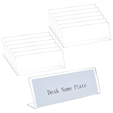 BENECREAT Acrylic Table Sign Holders,  L Shape Place Card Holders, for Wedding, Restaurant, Birthday Party Decorations, Clear, 35x216x74mm