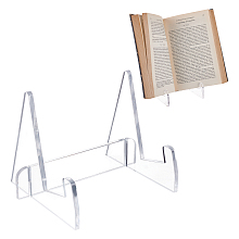 CHGCRAFT Acrylic Book Display Stand Display Easel Acrylic Book Easel for Book Magazine Comic Easel Phone Tablet Holder Book Stands for Display, 14x11x10cm,5mm Thick, Transparent