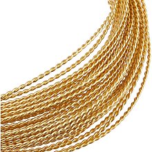 BENECREAT 20 Gauge 23Ft Tarnish Resistant Brass Craft Wire, Round Twist Gold Jewelry Wire for Necklace Bracelet Making and Other Handmade Project