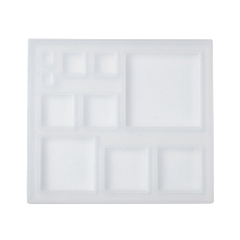 Honeyhandy Silicone Molds, Resin Casting Molds, For UV Resin, Epoxy Resin Jewelry Making, Square, White, 87x77x6.5mm