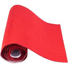 BENECREAT 15.7" x 78.7" Red Self-Adhesive Felt Fabric Sheet Sticky Jewelry Drawer Box Liner for Costume Art and Craft Making, 1mm Thick