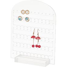 PandaHall Elite 6 Tier Acrylic Earring Holder, 122 Holes Clear Earring Display Stands Stud Earring Organizer Dangling Earring Stands for Earring Necklace Jewelry Shows Retail Craft Fair, 5.5x7.2inch