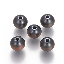 Honeyhandy Non-magnetic Synthetic Hematite Beads, Round, Mirage Changing Color Mood Beads, 8.5x7.6mm, Hole: 1.8mm