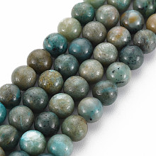 Honeyhandy Natural Chrysocolla Beads Strands, Round, 6mm, Hole: 0.8mm, about 60~62pcs/strand, 15.16 inch(38.5cm)