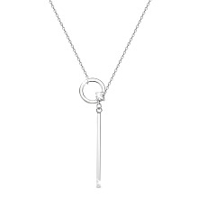 Arricraft 925 Sterling Silver Pendant Necklaces, with Grade AAA Cubic Zirconia and Cable Chains, Platinum, 27.16 inch(69cm)