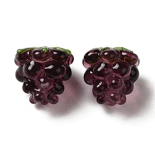 Handmade Lampwork Beads, Raspberry, Old Rose, 12~13x12~13.5x12~13.5mm, Hole: 1.5~1.6mm