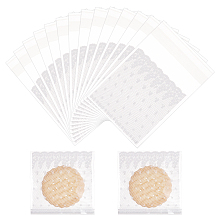 BENECREAT OPP Cellophane Self-Adhesive Cookie Bags, for Baking Packing Bags, Rectangle with Lace Pattern, White, 81x55x0.1mm, about 100pcs/bag