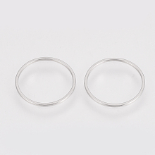 304 Stainless Steel Linking Ring, Ring, Stainless Steel Color, 12x0.8mm