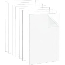 OLYCRAFT 20 Sheets Plexiglass Sheet 0.1CM Transparent Acrylic Clear Plexiglass Sheet Panel Rectangle Perspex Transparent Acrylic Board Plastic Board for Picture Photo Frame Glass Replacement - 6" x 4"