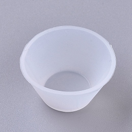 Honeyhandy Reusable Silicone Mixing Resin Cup, Resin Casting Molds, For UV Resin, Epoxy Resin Jewelry Making, White, 32.5x17mm