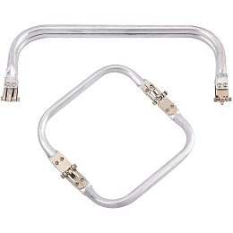 CHGCRAFT 2Pcs Aluminum Purse Making Kiss Clasp Locks Frame U-Shaped Handles Frame Replacements for DIY Sewing Craft Handles Accessories