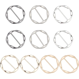 4 Pcs T-shirt Clips Silk Scarf Ring Clip Metal Scarf Clips Ring Women  Fashion Clothing Ring Wrap Holder Metal Round Circle Clip Buckle 