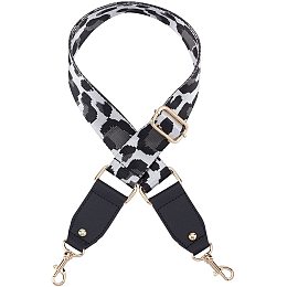 ARRICRAFT Crossbody Bag Strap Replacement 32-51 inches Adjustable Guitar Style Strap Handbag Purse Strap Leopard Wide Shoulder Strap Replacement Accessories for Canvas Bag Messenger Bag Strap, White