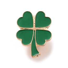 Honeyhandy Enamel Pin, Alloy Enamel Brooch for Backpack Clothes, Clover, 23x17x2mm