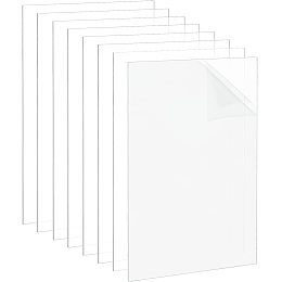 OLYCRAFT 20 Sheets Plexiglass Sheet 0.1CM Transparent Acrylic Clear Plexiglass Sheet Panel Rectangle Perspex Transparent Acrylic Board Plastic Board for Picture Photo Frame Glass Replacement - 6" x 4"