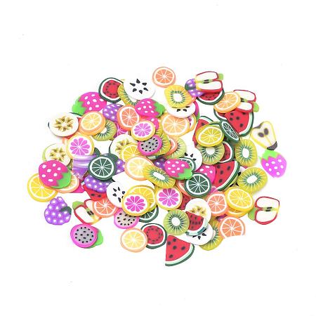 ARRICRAFT 2000pcs Fruit Shape Handmade Polymer Clay Slices Without Hole for Nail Art Decoration Slime DIY Crafts, Colorful