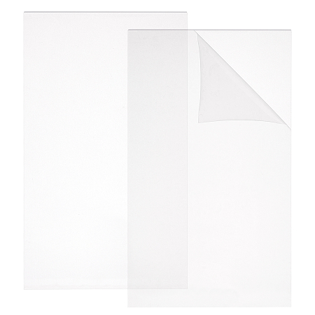 BENECREAT 2 Packs 22x38cm Acrylic Die Cutting Plates, Transparent Acrylic Panel Sheets for Die Cutting Work, 3mm Thick